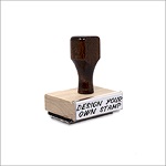 1 1/2" hohe Handstempel aus Gummi