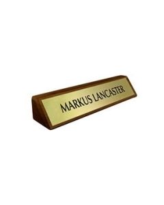 2 x 8 Walnut Desk Block w/Plate