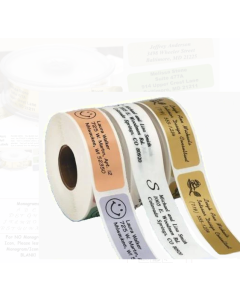 Adress Label 50x30mm WITH LOGO and 4 lines text